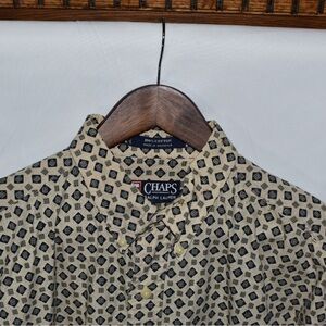 Vintage Men’s Chaps Ralph Lauren Geometric Button-Up Shirt